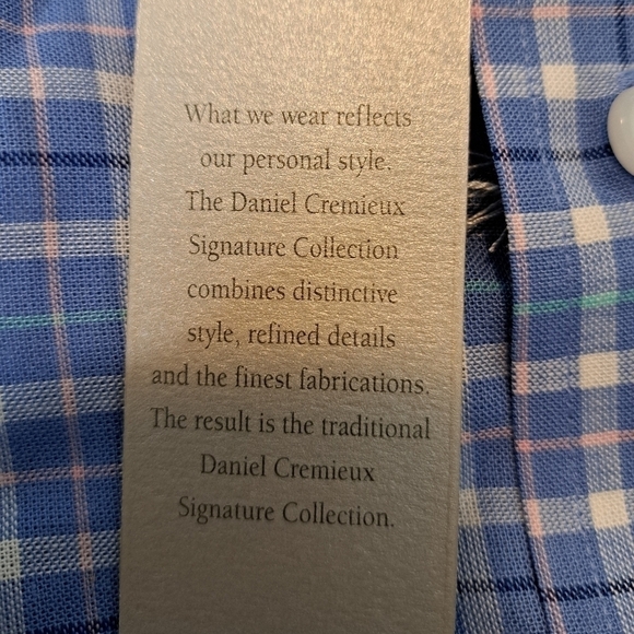 DANIEL Cremieux Blue Button down Medium MEN'S SHIRT NWT - Picture 8 of 8